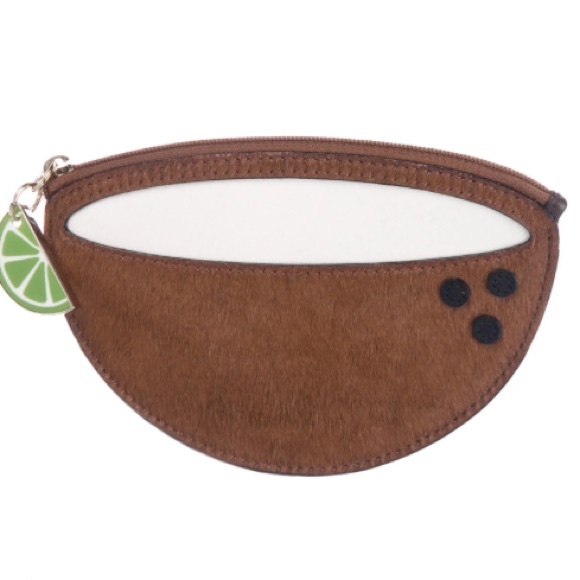 kate spade Handbags - Kate Spade Novelty Calf Hair You Put the Lime in my Coconut Coin purse NWOT